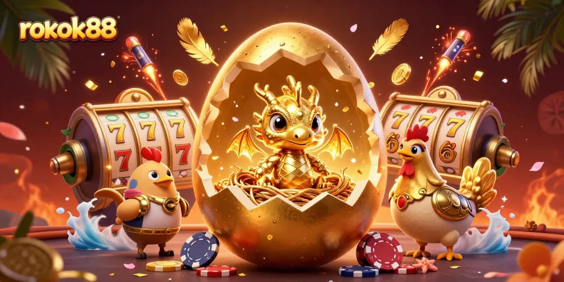 Spin the reels at rokok88 with golden dragon riches and vibrant casino elements.