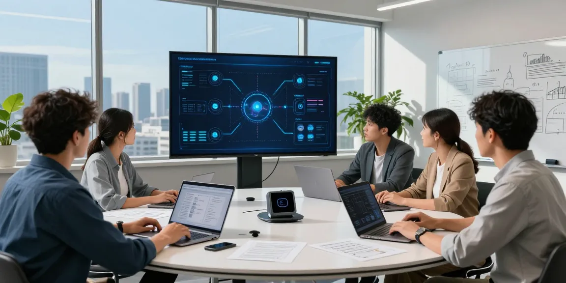 AI detector technology in action, showcasing a team collaborating on advanced content moderation solutions.