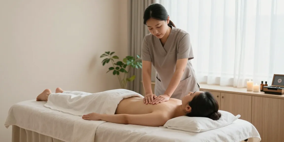 의정부출장마사지 제공 중인 마사지 치료사와 클라이언트의 편안한 순간