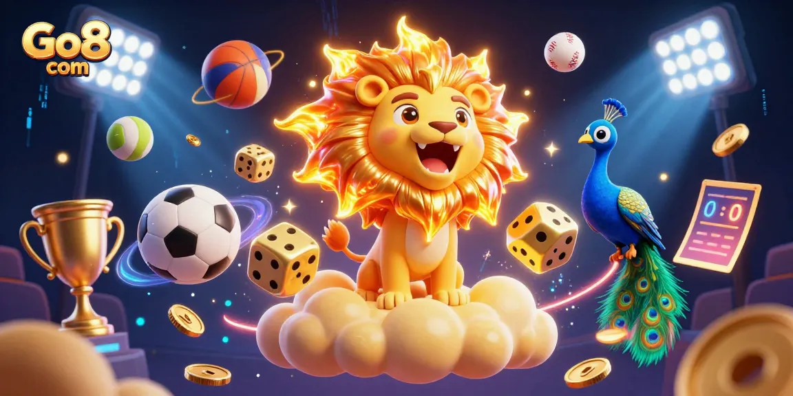 Engage with Go8 com while enjoying thrilling sports betting action in this vibrant illustration.