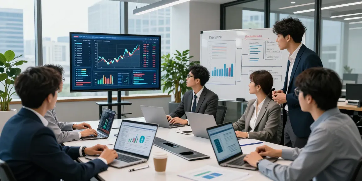 Team analyzing financial crime intelligence data in a modern office.