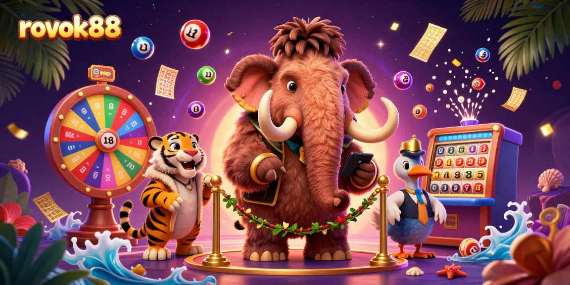 Experience the excitement of rokok88 with lively lottery elements, vibrant characters, and dynamic casino action.