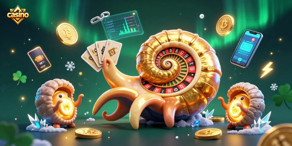 Engage with a casino experience illustrated by a majestic nautilus roulette wheel.