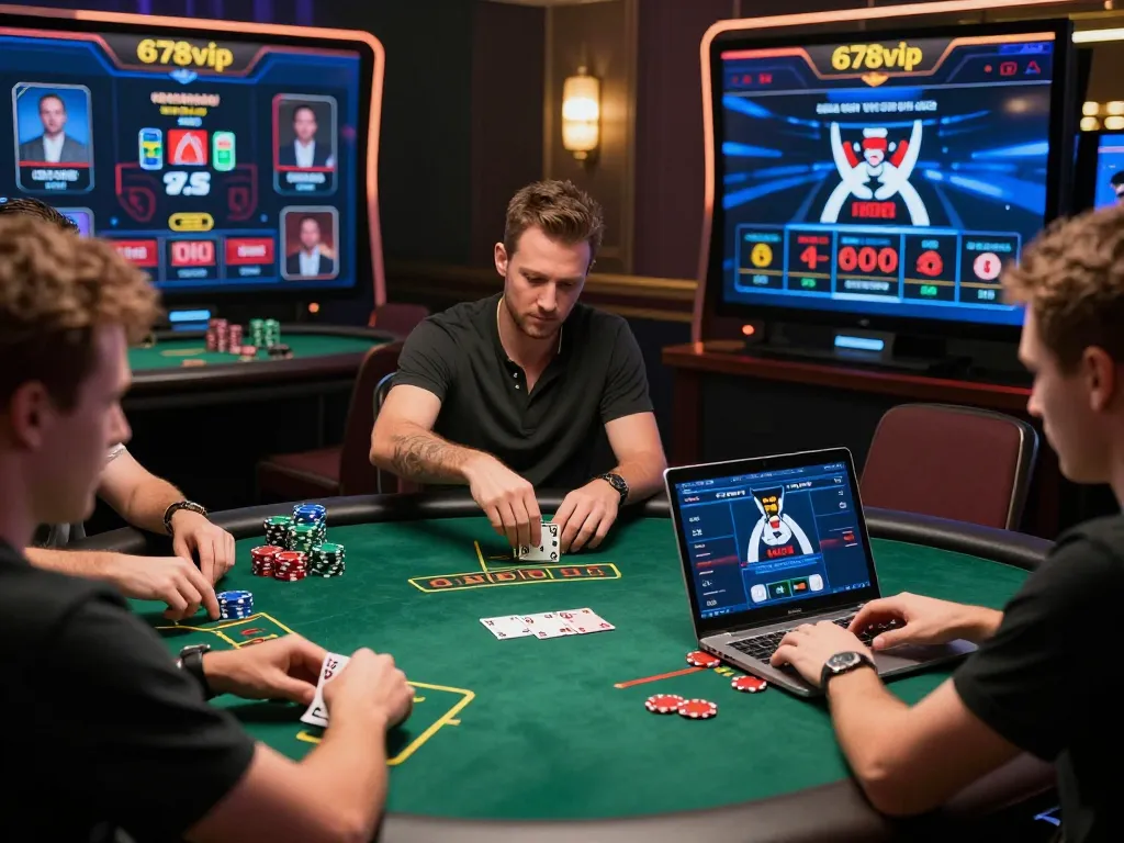 Strategic online poker gameplay at 678vip, showcasing player engagement and sophisticated interface.