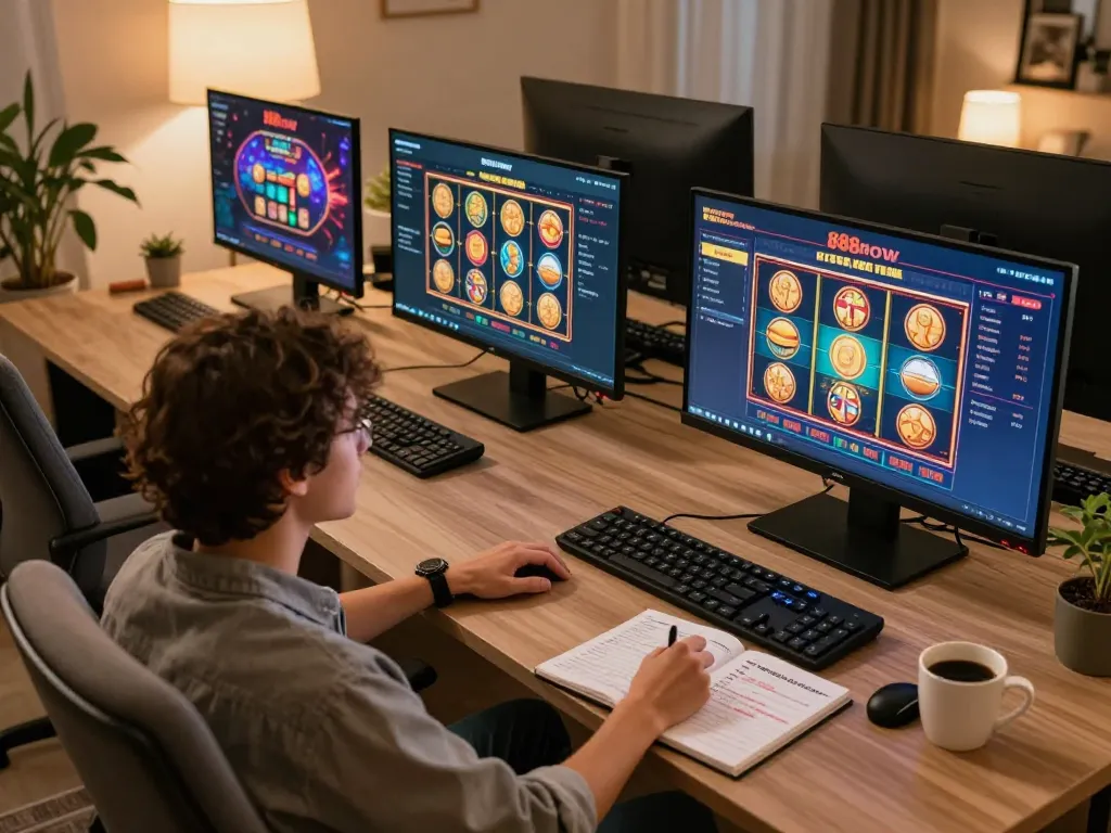 Players engaging with the 888now online casino, enjoying a vibrant and secure gaming experience.