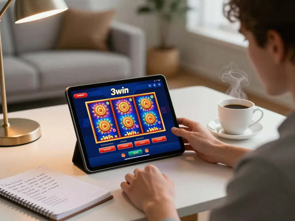Experience thrilling online gaming with 3win casino app on tablet while strategizing bets