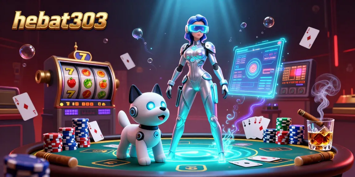 Engage with the thrilling world of hebat303 featuring dynamic slot reels and stunning 3D characters amidst a vibrant casino atmosphere.