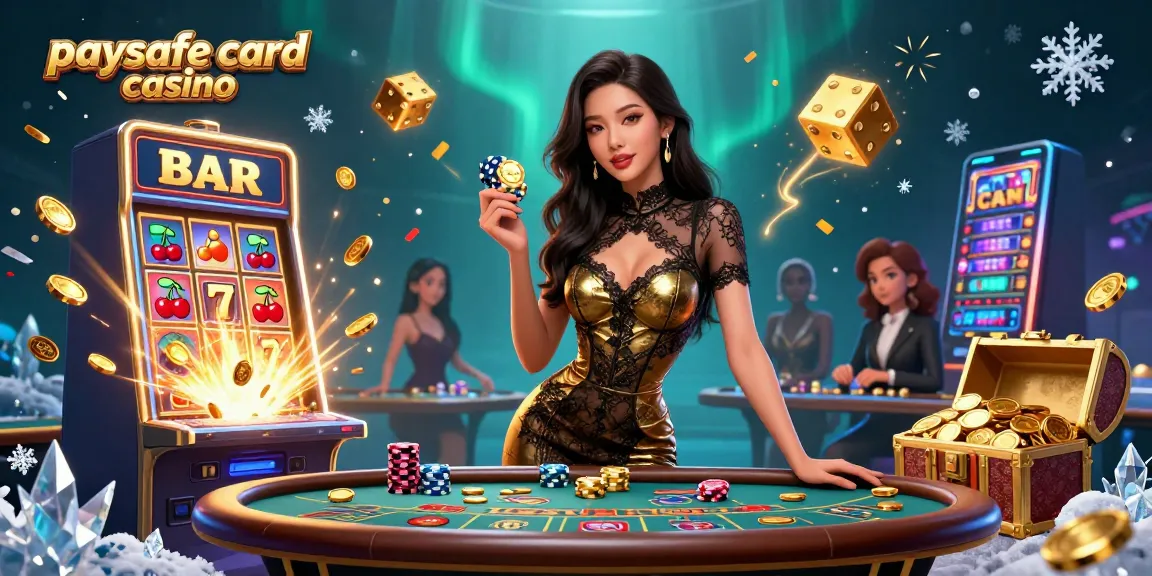 Erleben Sie die Aufregung eines Paysafe Card Casinos mit einer glamourösen Baccarat-Szene, die hochriskante Action und Spannung einfängt.