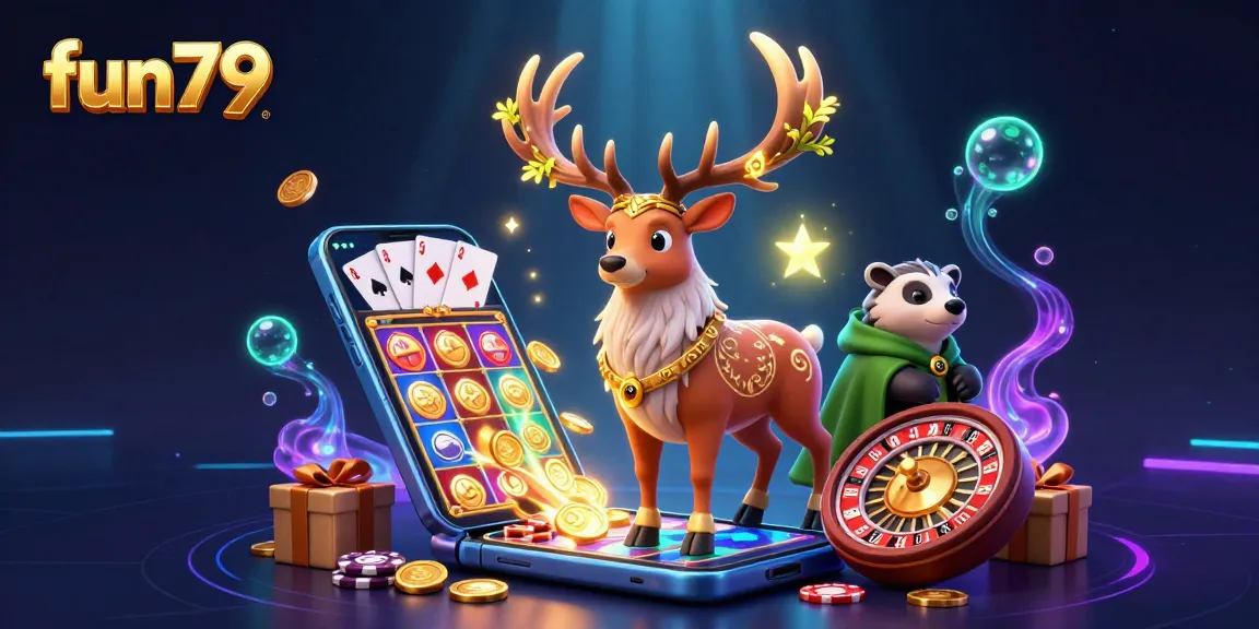 Experience fun79's thrilling fishing game with vibrant characters and exciting gameplay elements.