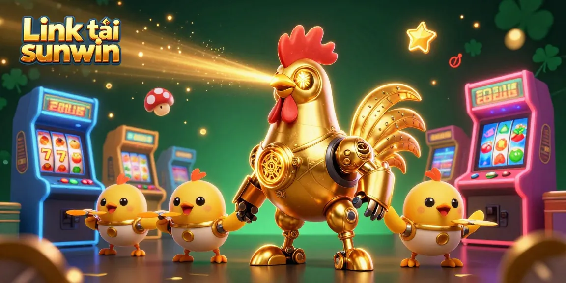 Engage in winning strategies with Link tải sunwin illustrated through a vibrant 3D casino gaming scene.