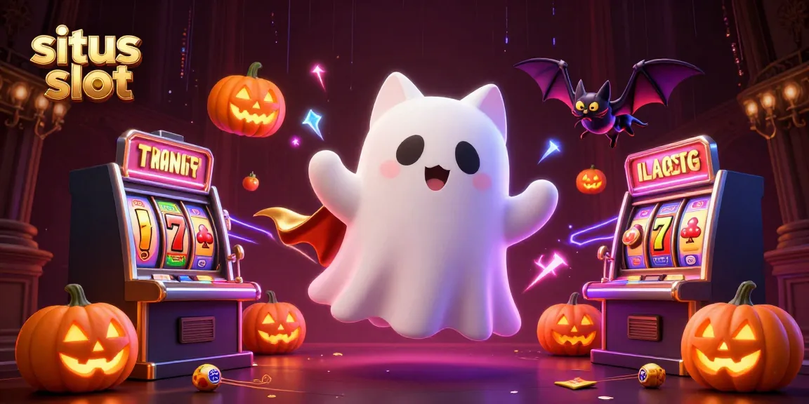 Menangkan peluang di situs slot dengan karakter kucing hantu dan elemen kasino menarik.
