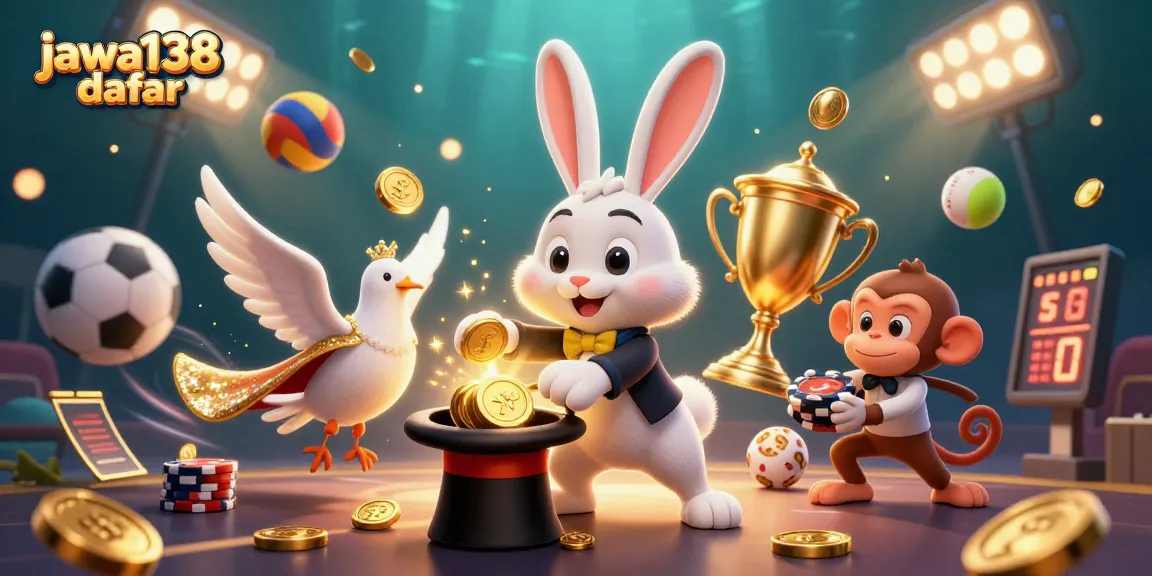 Menangkan hadiah dengan jawa138 daftar saat bermain di kasino online, dengan si kelinci dan koin emas yang memukau.